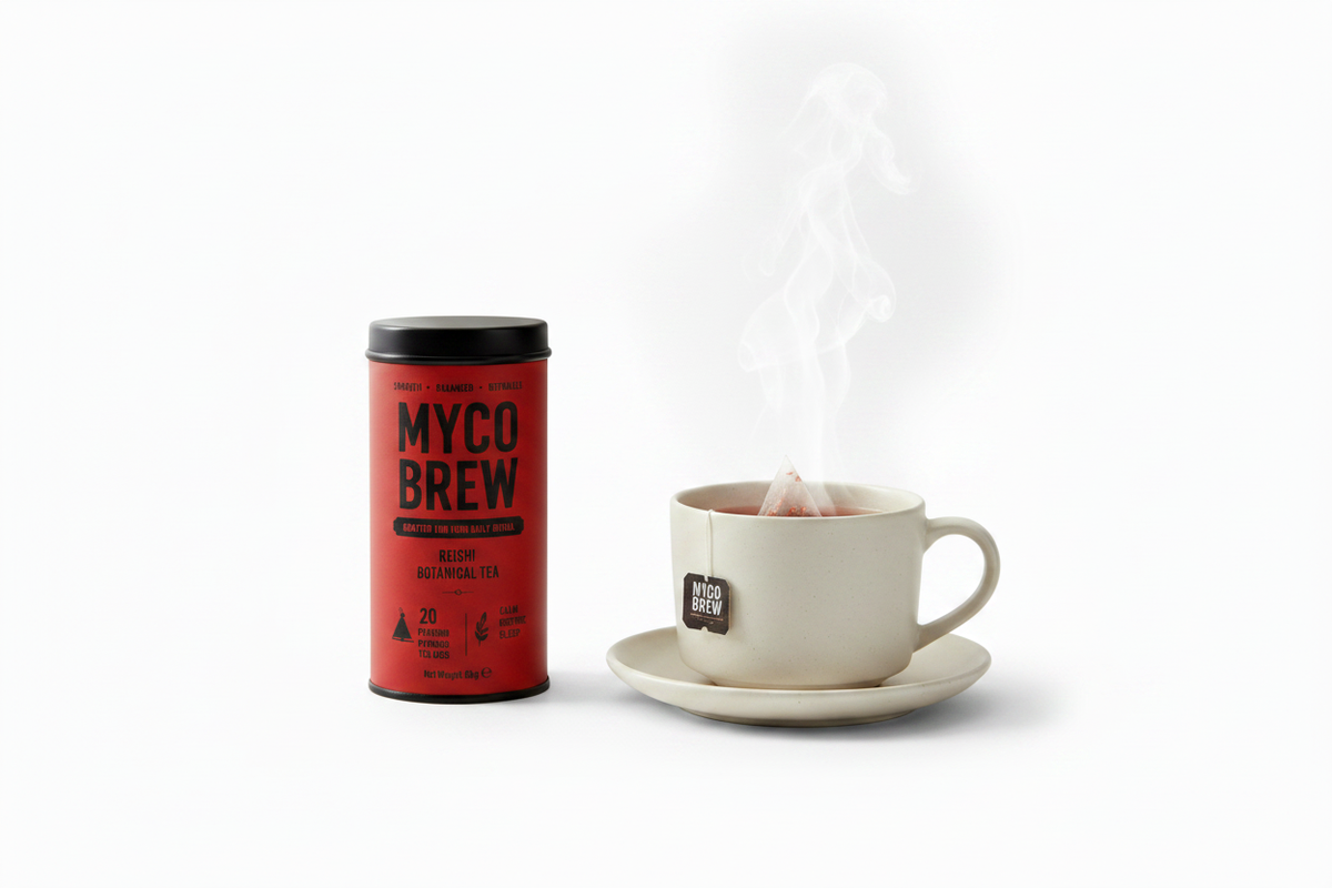 Reishi Tea with Mug White
